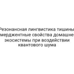 Резонансная лингвистика тишины: эмерджентные свойства домашней экосистемы при воздействии квантового шума